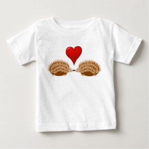 Camiseta De Bebé Erizos en amor