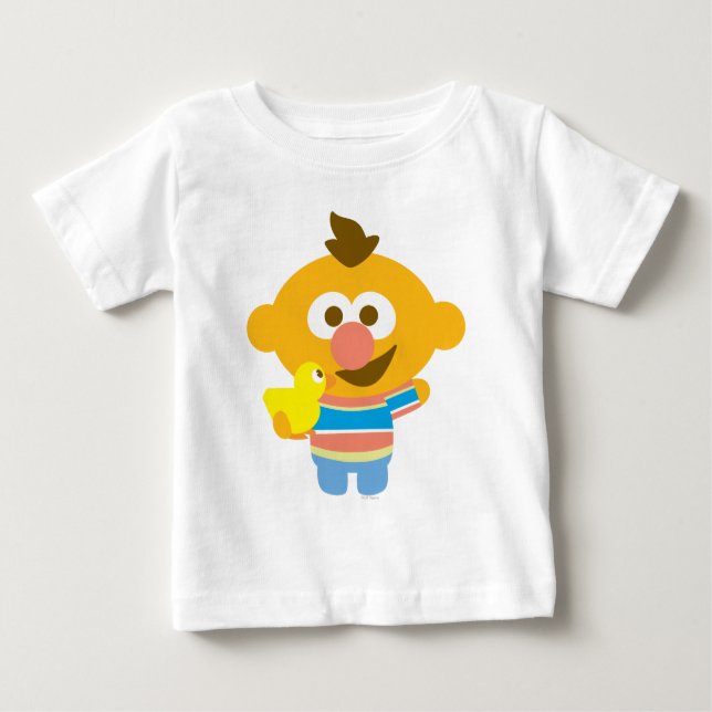 Camiseta De Bebé Ernie Baby Face y Duckie (Anverso)