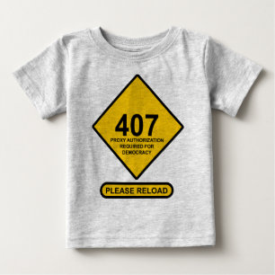 Camiseta De Bebé Error 407: Requiere autenticación de proxy de demo