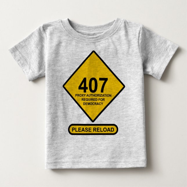 Camiseta De Bebé Error 407: Requiere autenticación de proxy de demo (Anverso)
