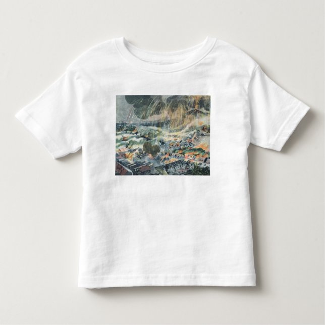 Camiseta De Bebé Erupción de un volcán en Martinica (Anverso)