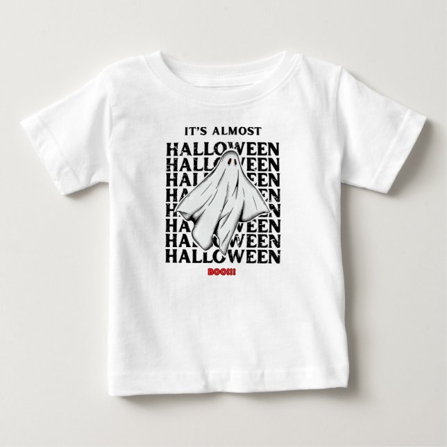 Camiseta De Bebé Es casi Halloween Tee (Anverso)