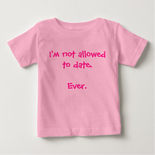 Camiseta De Bebé Es curioso que no me permitan salir con una niña h