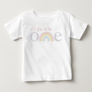 Camiseta De Bebé Es divertido ser uno Boho Arcoíris