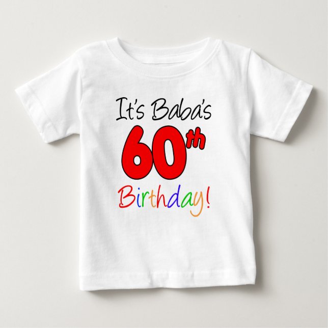 Camiseta De Bebé Es el 60 cumpleaños de Baba (Anverso)