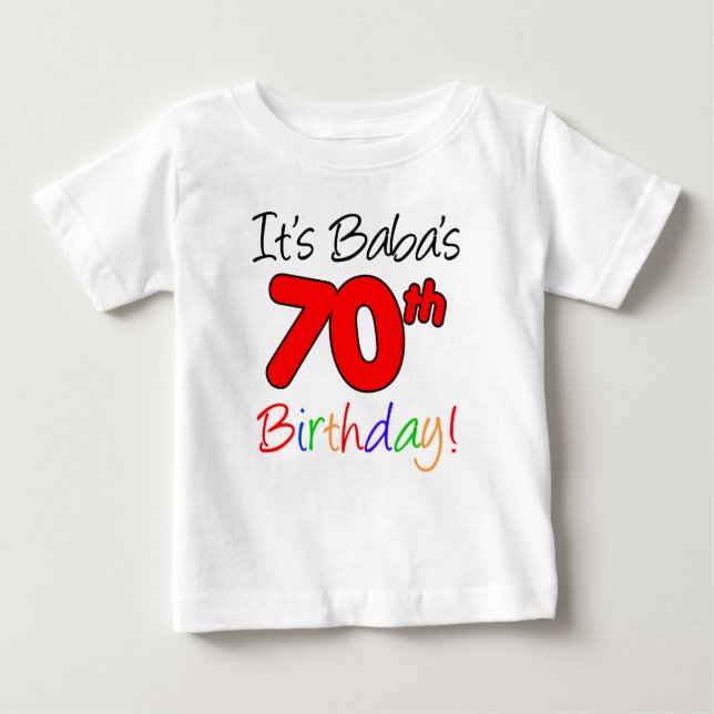 Camiseta De Bebé Es el 70 cumpleaños de Baba (Anverso)