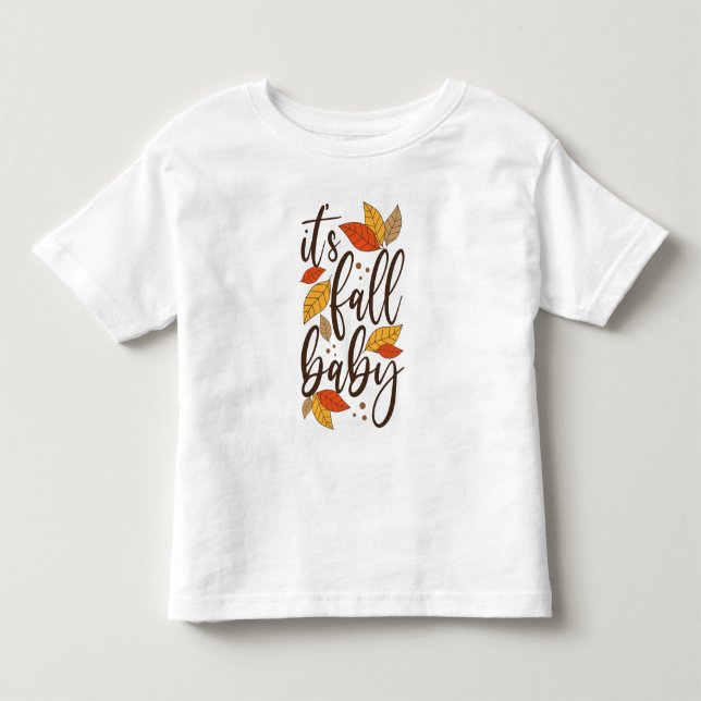 Camiseta De Bebé Es el bebé otoño (Anverso)