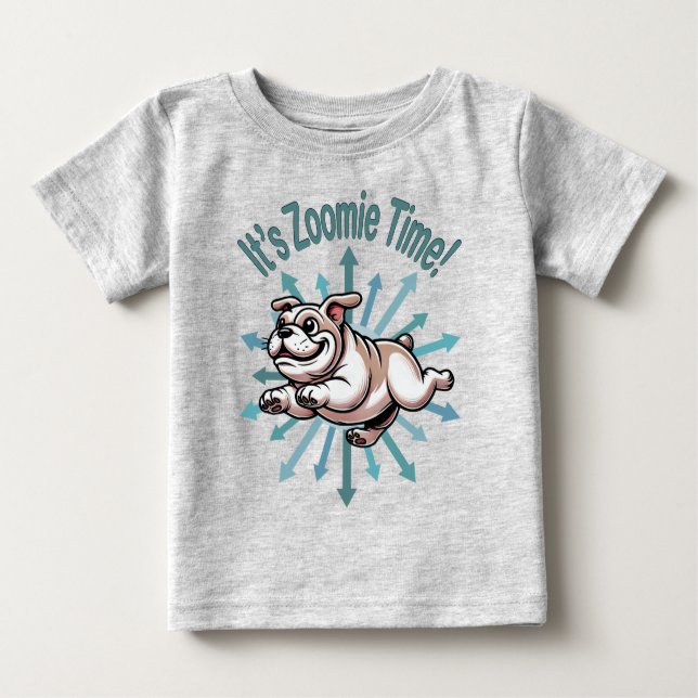 Camiseta De Bebé Es el Bulldog del tiempo de Zoomie (Anverso)