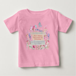 Camiseta De Bebé Es el corazón que abre las puertas, el jardín flor