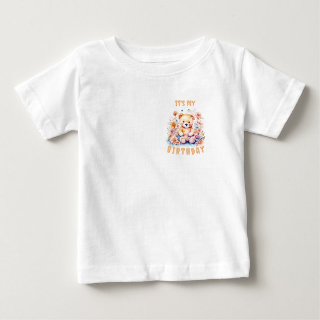 Camiseta De Bebé Es el cumpleaños de bebé  (Anverso)