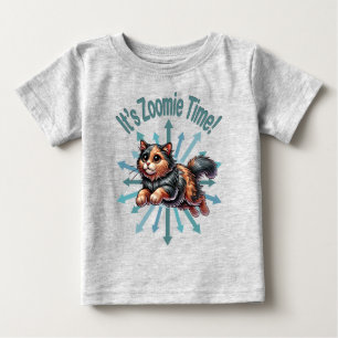 Camiseta De Bebé Es el gato de zoomie Time Tortoise Shell