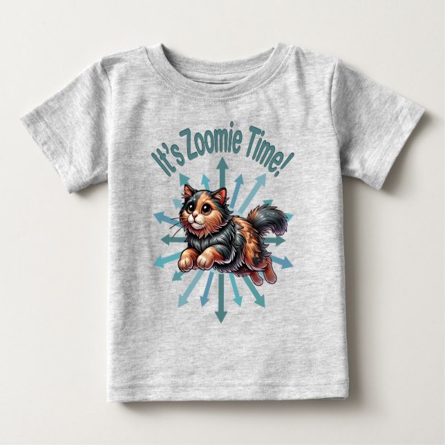 Camiseta De Bebé Es el gato de zoomie Time Tortoise Shell (Anverso)