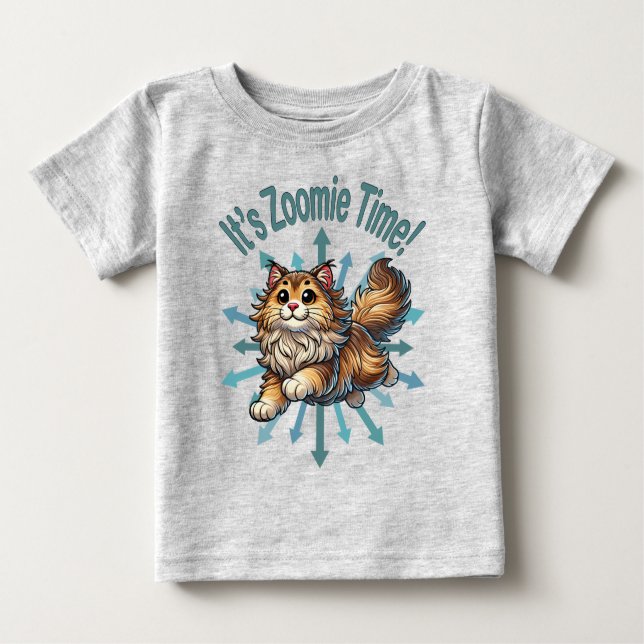 Camiseta De Bebé Es el gato forestal noruego de Zoomie Time (Anverso)