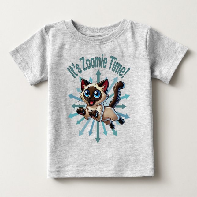 Camiseta De Bebé Es el gato siamés de Zoomie Time (Anverso)