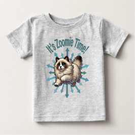 Camiseta De Bebé Es el gato Zoomie Time Ragdoll