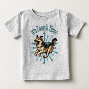 Camiseta De Bebé Es el zoomie time Large Mutt