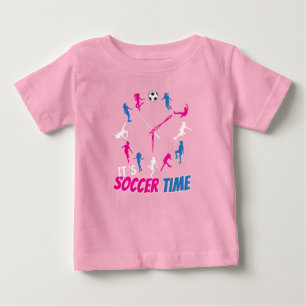 Camiseta De Bebé Es hora de fútbol - Frase de fútbol femenino