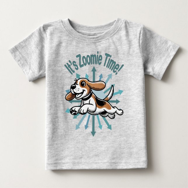 Camiseta De Bebé Es hora de Zoomie Beagle (Anverso)