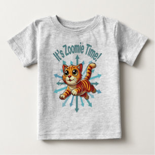 Camiseta De Bebé Es hora de Zoomie Gato Atigrado Naranja