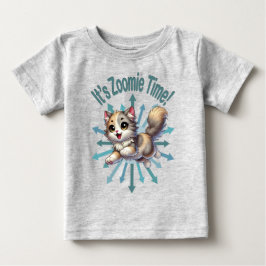 Camiseta De Bebé Es Hora de Zoomie Gato Tricolor Lindo