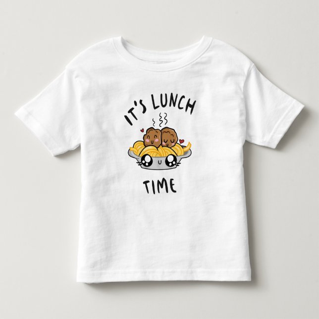 Camiseta De Bebé Es la hora del almuerzo (Anverso)