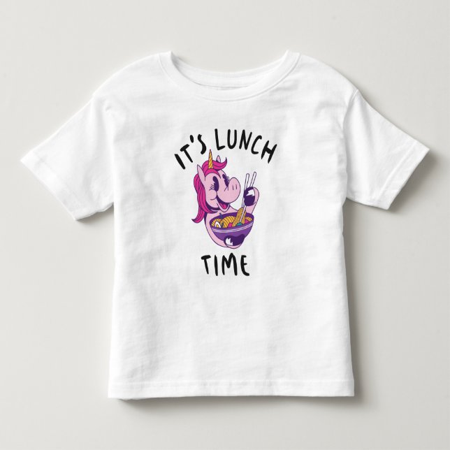 Camiseta De Bebé Es la hora del almuerzo (Anverso)