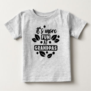 Camiseta De Bebé Es más divertido para el abuelo