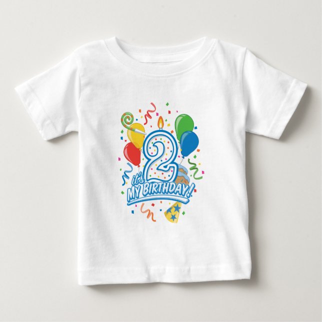 Camiseta De Bebé ¡Es mi cumpleaños! Niño de dos años Tee (Anverso)