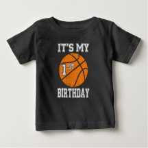Es mi cumpleaños número 1 niño baloncesto 1 año