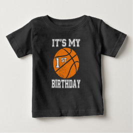 Camiseta De Bebé Es mi cumpleaños número 1 niño baloncesto 1 año
