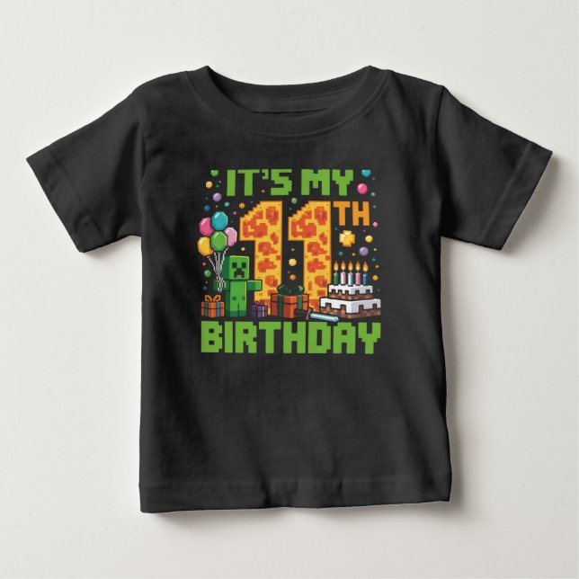 Camiseta De Bebé Es mi juego de video número 11 de cumpleaños (Anverso)