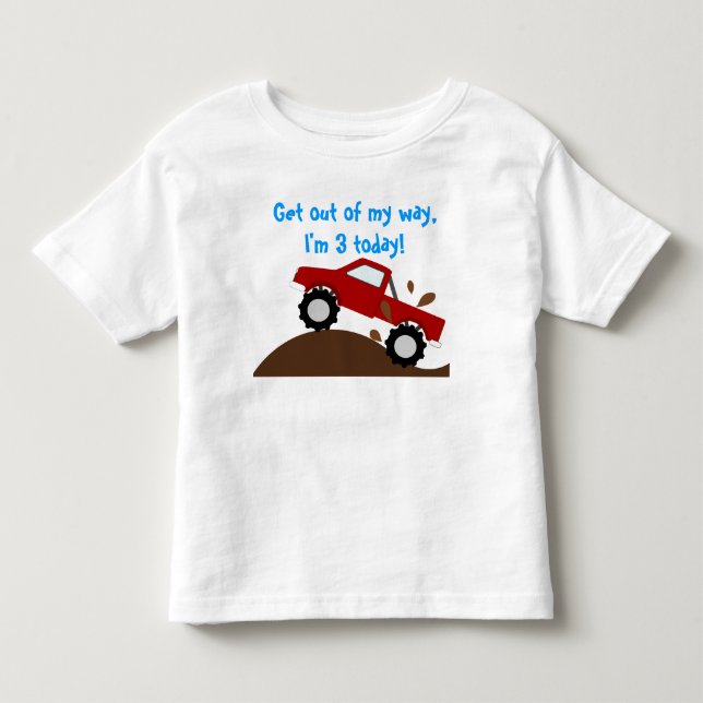 Camiseta De Bebé Es mi monster truck del cumpleaños (Anverso)