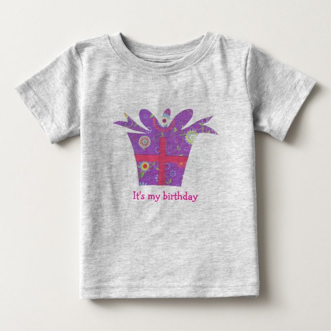 CAMISETA DE BEBÉ ES MI PAISLEY DE CUMPLEAÑOS (Anverso)