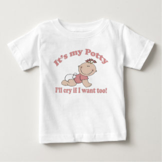 Camiseta De Bebé Es mi Potty y lloraré si quiero demasiado Chica
