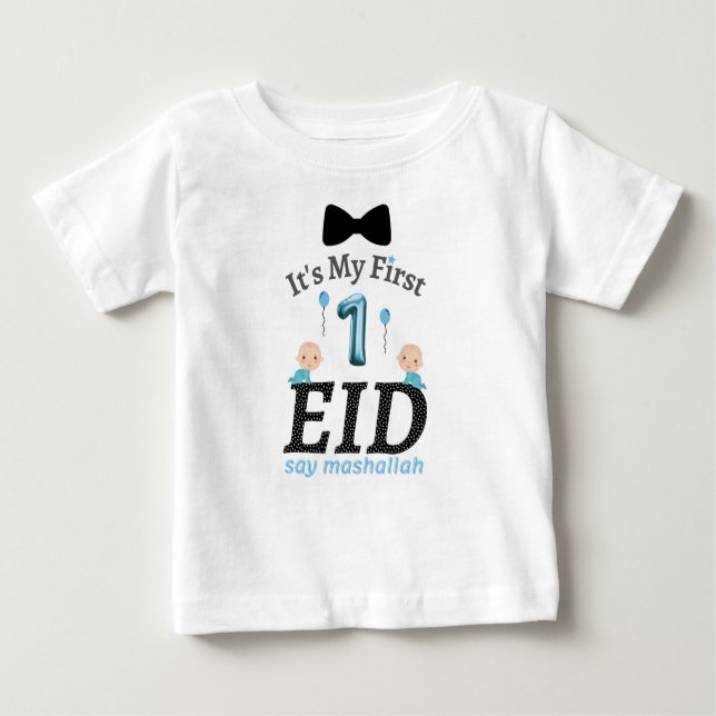 Camiseta De Bebé Es mi primer Eid - digamos mashallah (Anverso)