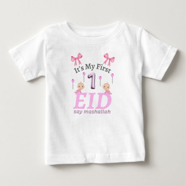 Camiseta De Bebé Es mi primer Eid - digamos mashallah (Anverso)