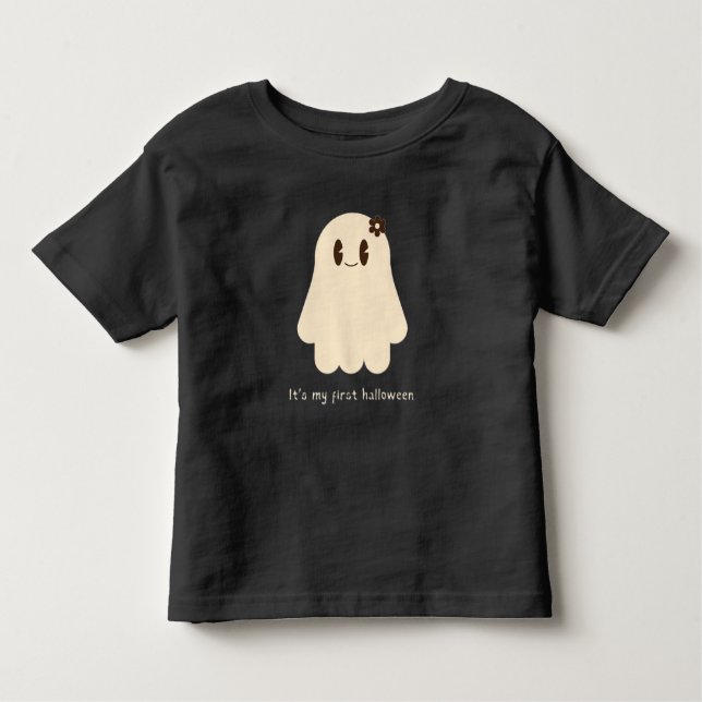 Camiseta De Bebé Es mi primer fantasma adorable de Halloween (Anverso)
