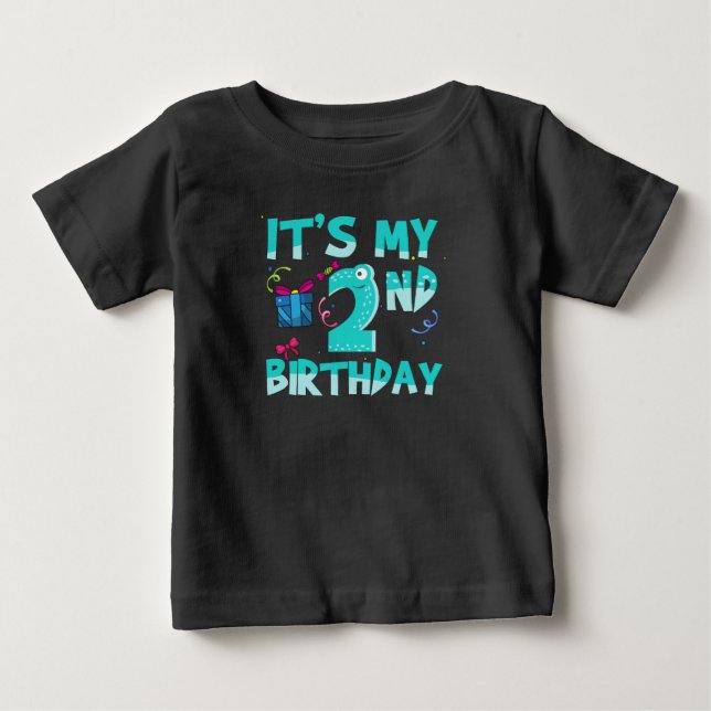 Camiseta De Bebé Es mi segundo cumpleaños adorable (Anverso)