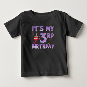 Camiseta De Bebé Es mi tercer cumpleaños.