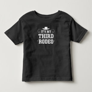 Camiseta De Bebé Es Mi Tercer Rodeo – Divertido Cumpleaños Temático