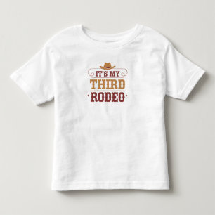 Camiseta De Bebé Es Mi Tercer Rodeo – Divertido Cumpleaños Temático