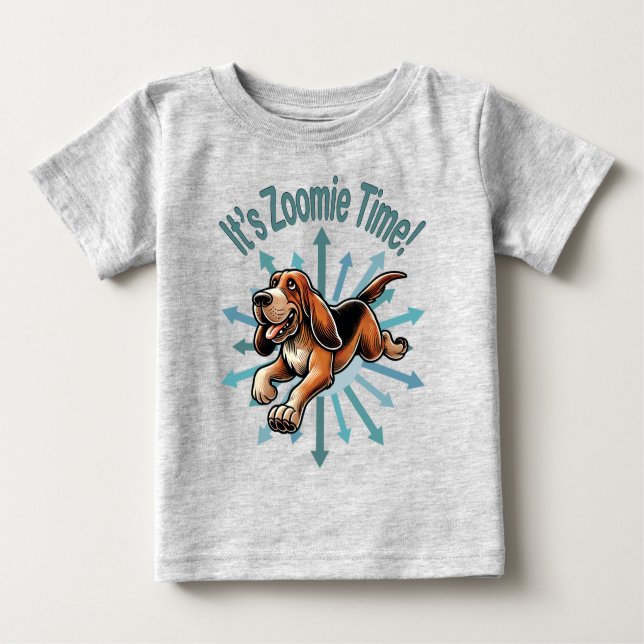 Camiseta De Bebé Es Perro Zoomie Time Hound (Anverso)