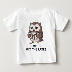 Camiseta De Bebé Es posible que necesite café más tarde - Humor div