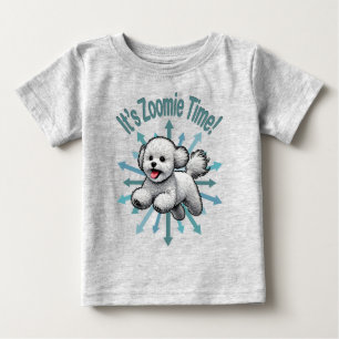 Camiseta De Bebé Es tiempo de Zoomie Bichon Frise