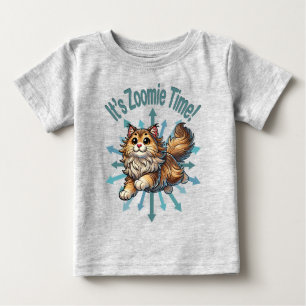 Camiseta De Bebé Es tiempo de Zoomie Gato de Bosque Noruego