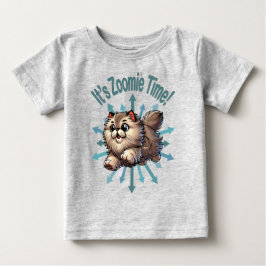 Camiseta De Bebé Es tiempo de Zoomie Gato Persa