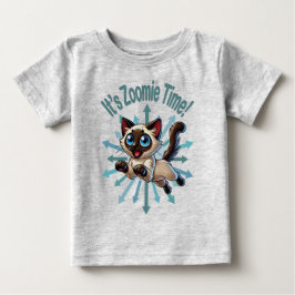 Camiseta De Bebé Es tiempo de Zoomie Gato Siamés