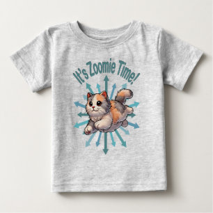 Camiseta De Bebé Es un gato calicó diluido de tiempo de Zoomie