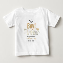 Camiseta De Bebé ¡Es un niño! Baby Shower azul - dulce y dulce