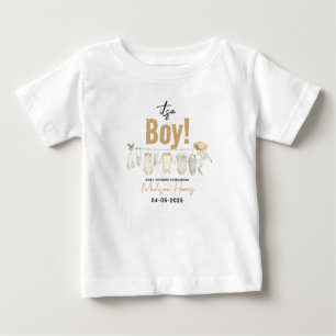 Camiseta De Bebé ¡Es un niño! Baby Shower azul - dulce y dulce